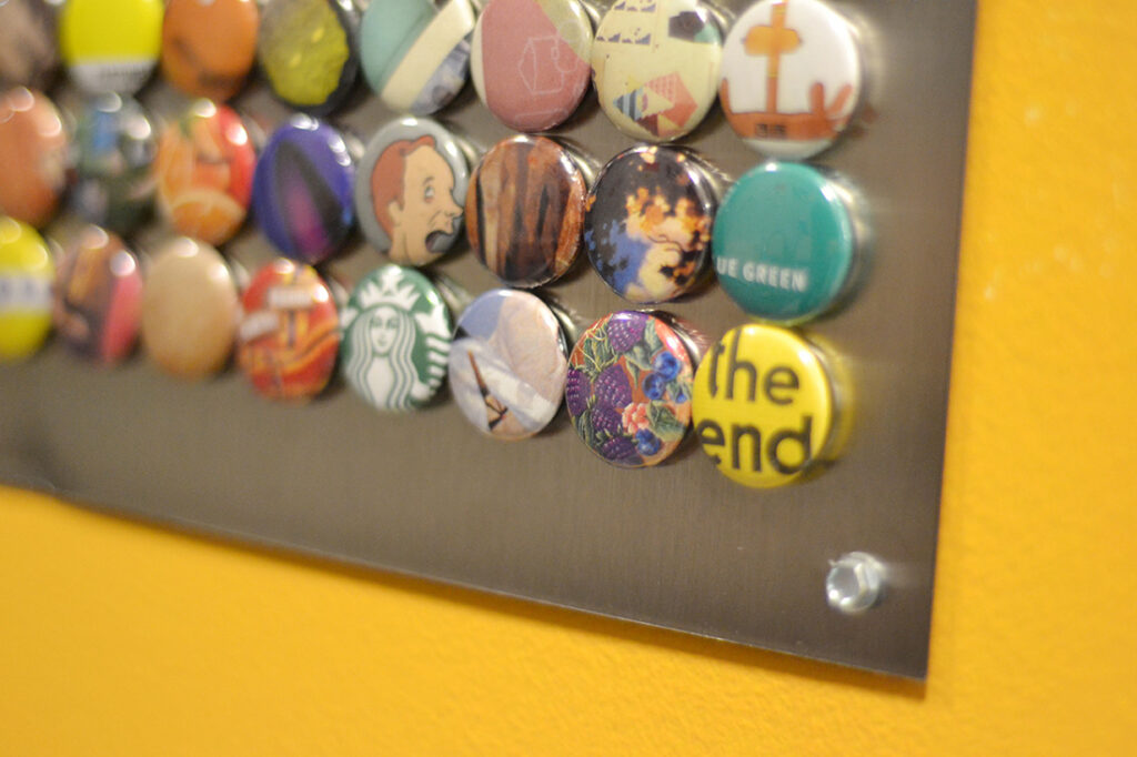 The Myer's School of Art—Button Wall